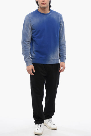 Rundhals-Sweatshirt Aus Gebürsteter Baumwolle