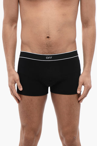 Set of 2 Stretch Cotton Boxer with Logoed Elastic Band