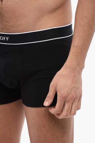 Set of 2 Stretch Cotton Boxer with Logoed Elastic Band