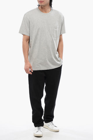 T-shirt Con Taschino E Logo Ricamato