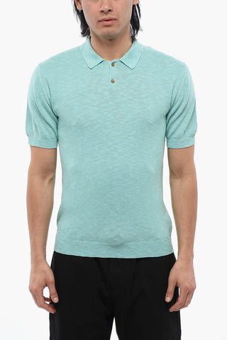 Polo In Maglia Di Cotone Melange