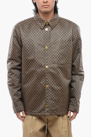 Monogram Fabric Quilted Overshirt with Breast-pocket