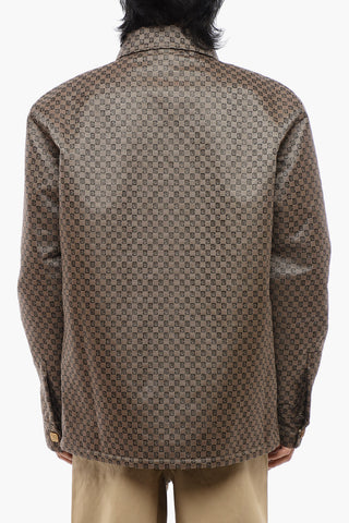 Monogram Fabric Quilted Overshirt with Breast-pocket