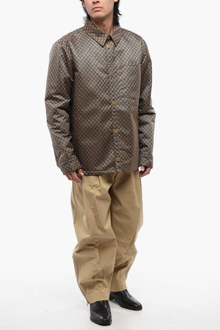 Monogram Fabric Quilted Overshirt with Breast-pocket