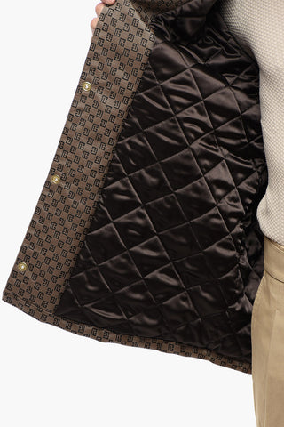Monogram Fabric Quilted Overshirt with Breast-pocket