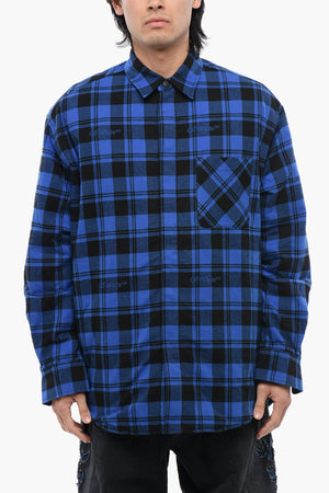 Checked Flannel-Lined Overshirt