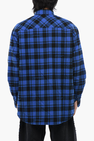 Checked Flannel-Lined Overshirt