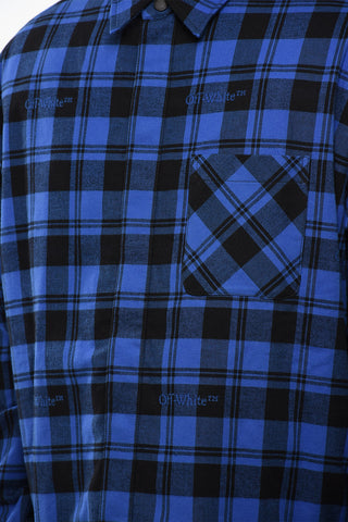 Checked Flannel-Lined Overshirt
