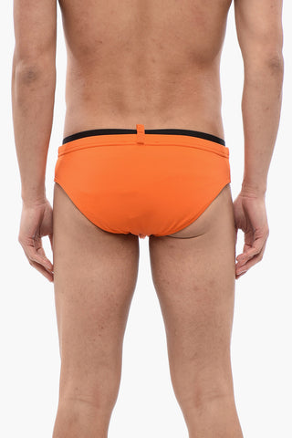 Costume da Bagno Slip con Elastico Logato 