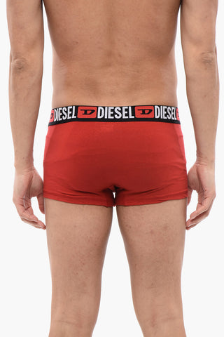 Set 3 Pairs of Stretch Cotton Boxers with Logoed Elastic Band