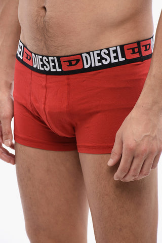 Set 3 Pairs of Stretch Cotton Boxers with Logoed Elastic Band