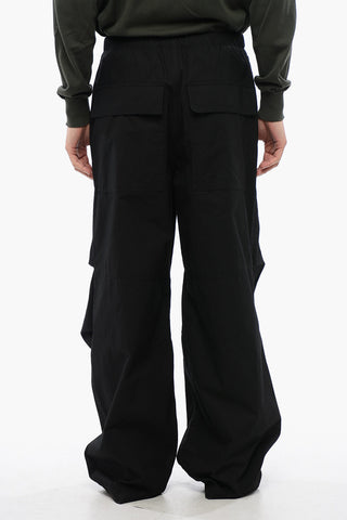 Pantaloni Baggy Fit in Cotone con Coulisse alla Caviglia