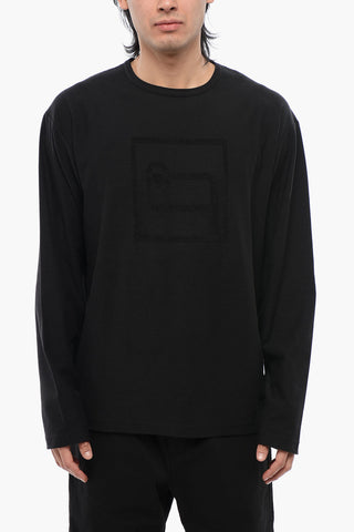 Long Sleeved T-shirt With Tone-On-Tone Logo