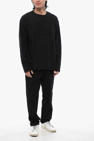 Long Sleeved T-shirt With Tone-On-Tone Logo