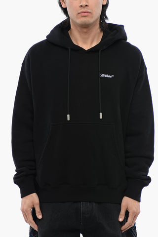 Felpa Con Cappuccio TATTOO ARROW Skate Fit In Cotone Garzato