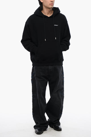 Skate-Fit Kapuzenpullover TATTOO ARROW aus gebürsteter Baumwolle