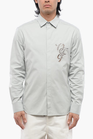Cotton NATLOVER Shirt with Openwork Embroidery