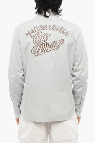 Cotton NATLOVER Shirt with Openwork Embroidery