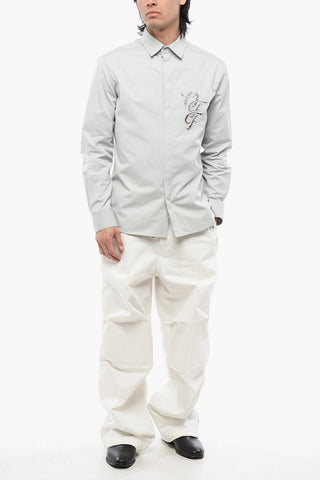 Cotton NATLOVER Shirt with Openwork Embroidery