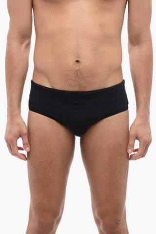 Costume da Bagno Slip con Logo a Contrasto