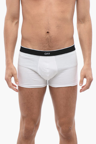 Set of 2 Stretch Cotton Boxer with Logoed Elastic Band