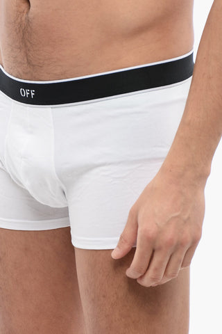 Set of 2 Stretch Cotton Boxer with Logoed Elastic Band