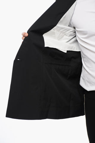 MAINLAB Blazer Doppiopetto in Nylon con Tache a Toppa