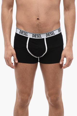Set of 2 Stretch Cotton Boxer with Logoed Elastic Band