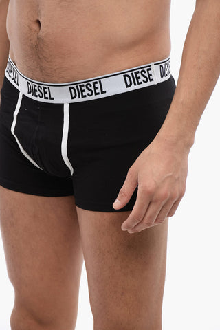 Set of 2 Stretch Cotton Boxer with Logoed Elastic Band