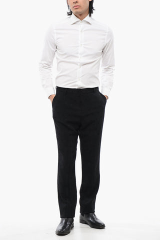 Viscose Blend Pants with Jacquard STAR Motif