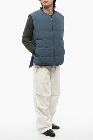 Piumino Smanicato Impermeabile con Zip Frontale