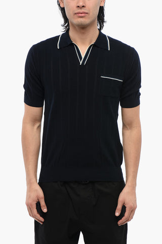 Cotton Short Sleeved Polo With Contrasting Edges