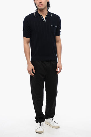 Cotton Short Sleeved Polo With Contrasting Edges