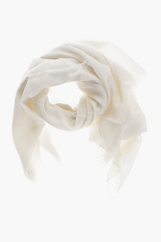 Wool and Cotton GEODE Scarf With All-Over MM Monogram