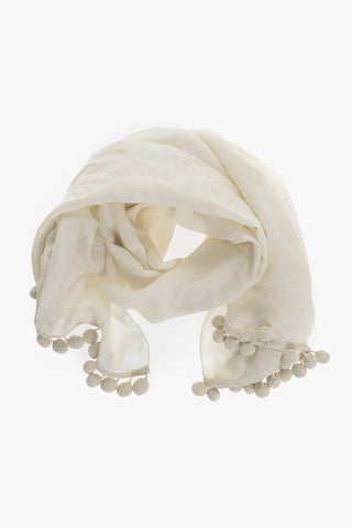 Wool Blend FUMANA Scarf With Embroidery