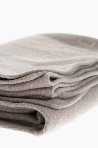 Solid Color Virgin Wool and Cashmere Blanket