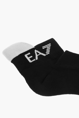 EA7 EMPORIO Solid Color Socks with Contrasting Details