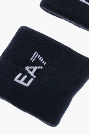 EA7 EMPORIO Solid Color Wristbands with Embroidered Logo