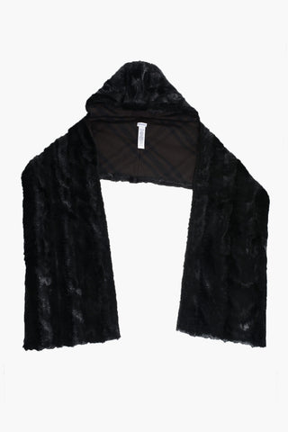 Faux Fur Scarf with Hood