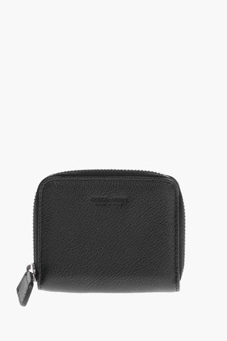 GIORGIO Textured Leather Coin Purse with Zip Closure