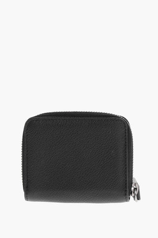 GIORGIO Textured Leather Coin Purse with Zip Closure