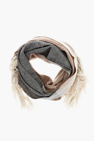 Linen and Virgin Wool AEROSO Scarf with Fringes
