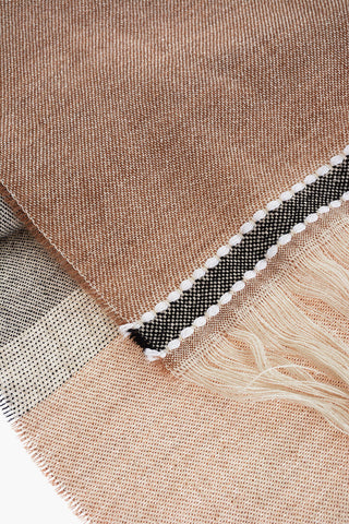 Linen and Virgin Wool AEROSO Scarf with Fringes