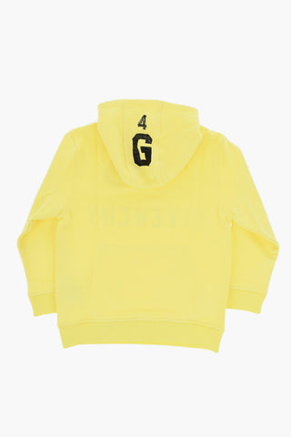 Solid Color Hoodie with Printed Logo