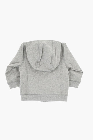 Brushed Cotton Sweatshirt with Zip Closure