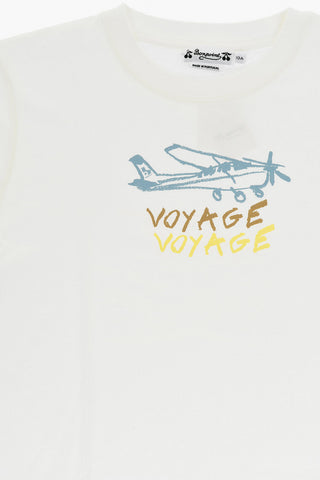 Solid Color THIBALD Crew-neck T-Shirt with Frontal Print