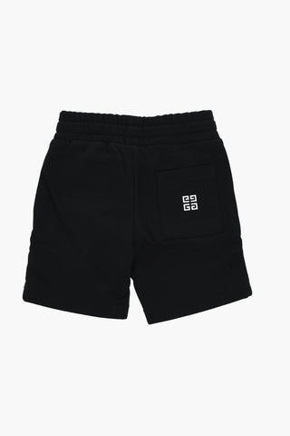 Brushed Cotton Shorts with Contrasting Logo