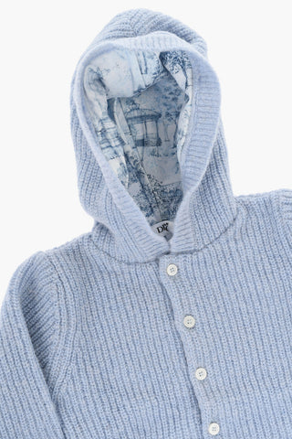 Solid Color Ribbed Cardigan with Hood
