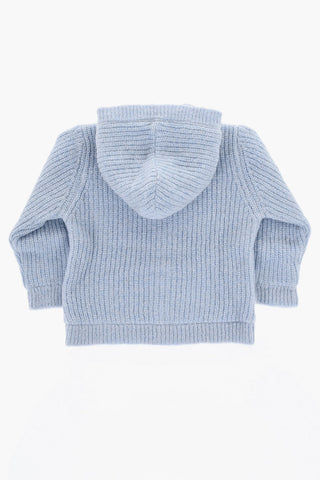 Solid Color Ribbed Cardigan with Hood