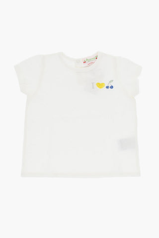 Solid Color CIRA Crew-neck T-Shirt with Embroidery
